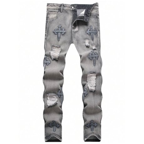 clash denim skinny