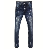clash denim skinny