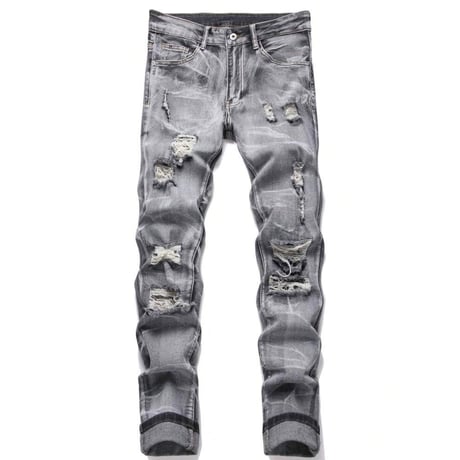 clash denim skinny