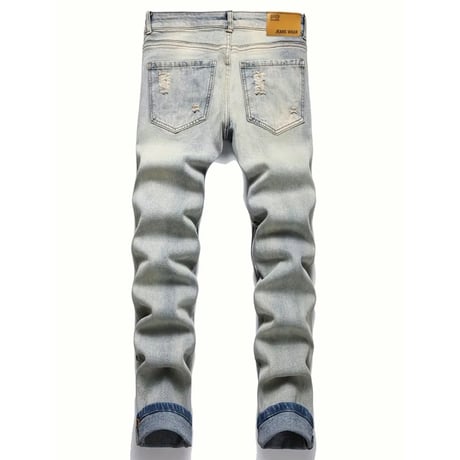 clash denim skinny