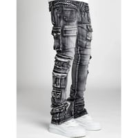 clash denim skinny