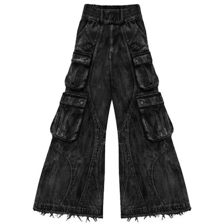 wide cargo denim