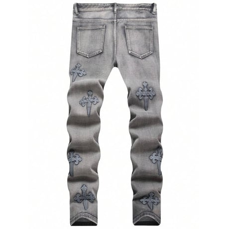 clash denim skinny