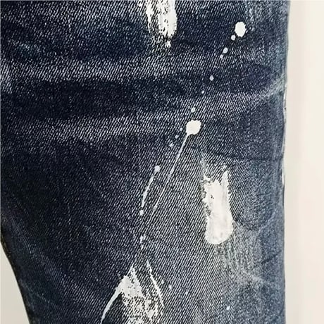 clash denim skinny
