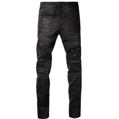 clash denim skinny