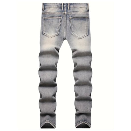 clash denim skinny