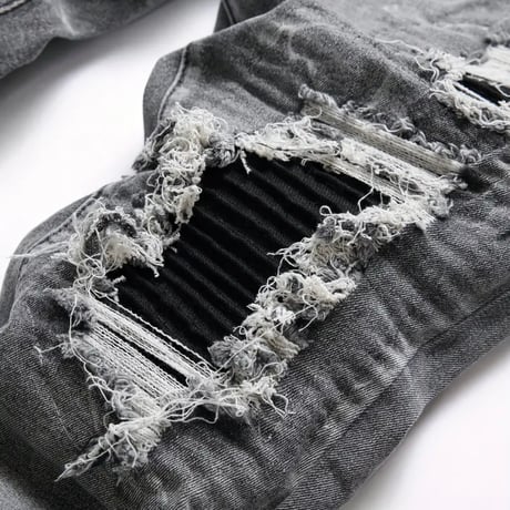 clash denim skinny