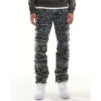 clash denim jeans