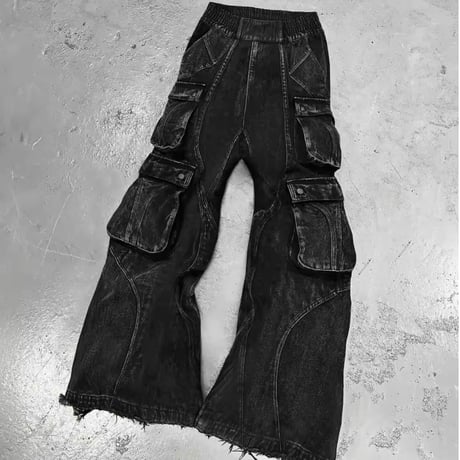 wide cargo denim