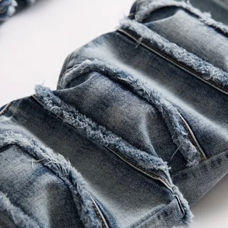 clash denim skinny