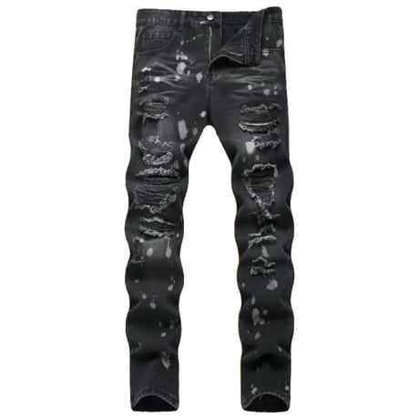 clash denim skinny