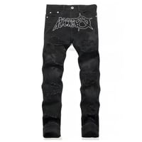 clash denim skinny