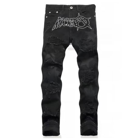 clash denim skinny