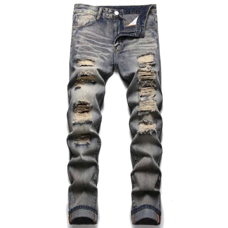 clash denim skinny