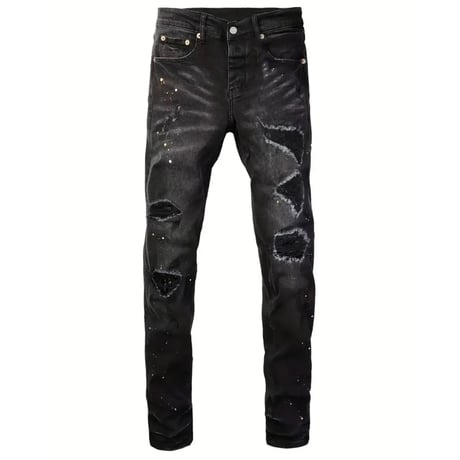 clash denim skinny