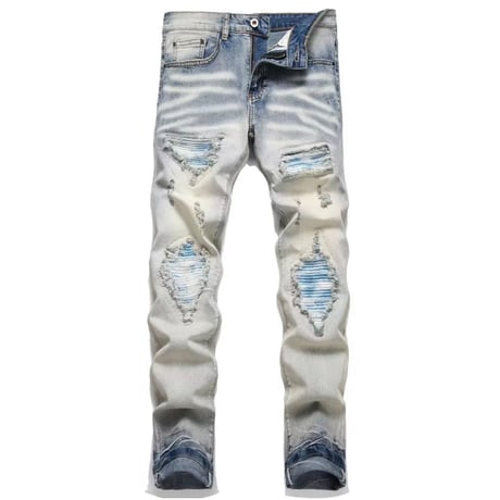 clash denim skinny