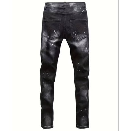 clash denim skinny