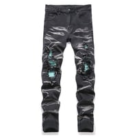 clash denim skinny