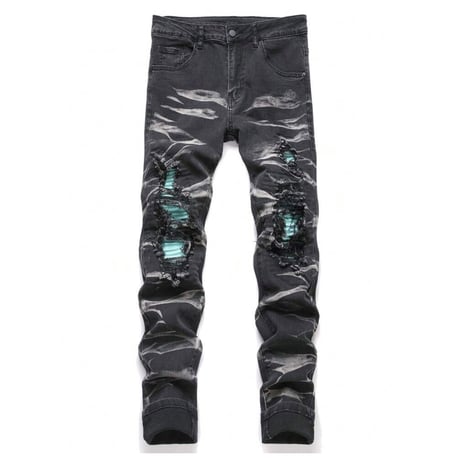 clash denim skinny