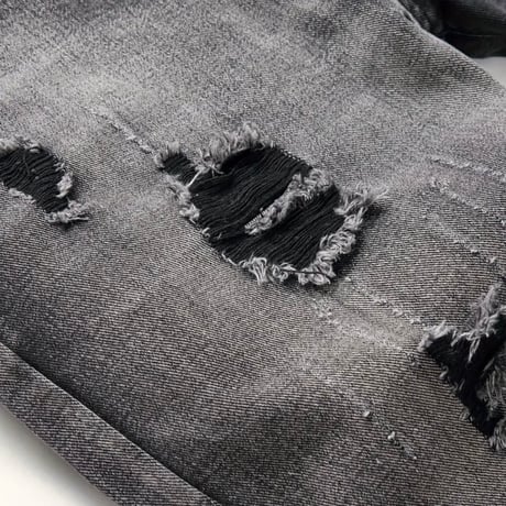 clash denim skinny