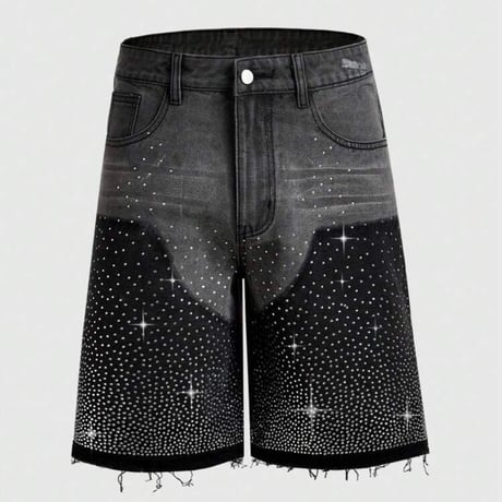 Rhinestone Denim Shorts