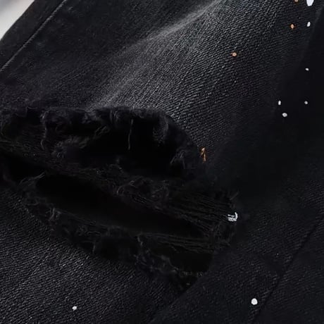 clash denim skinny