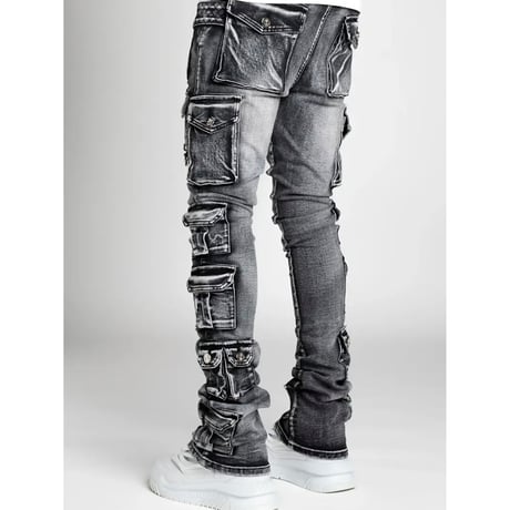 clash denim skinny