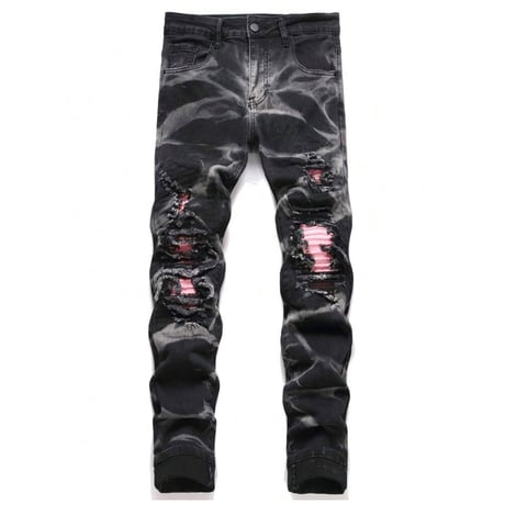 clash denim skinny