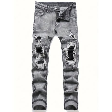 clash denim skinny