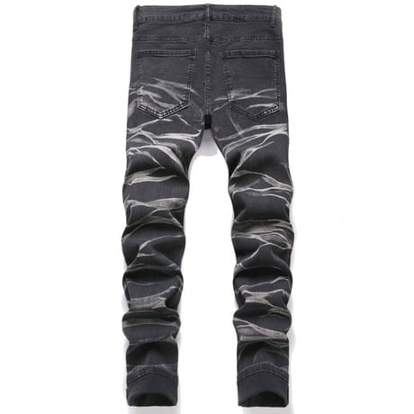 clash denim skinny
