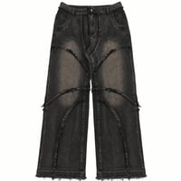 wide clash denim