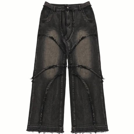 wide clash denim