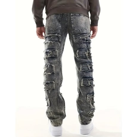 clash denim jeans