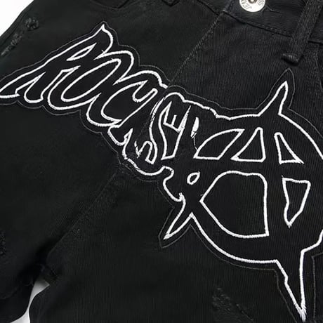 clash denim skinny