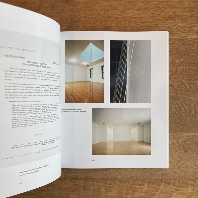 フレッド・サンドバック 作品集 KERBER Interaction｜Fifty Years of Fred Sandback and Di