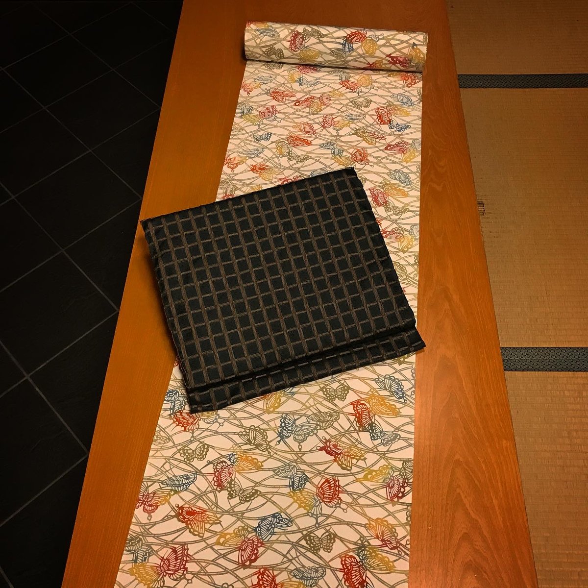 松葉色地雨龍間道名古屋帯（お仕立て付き） | Tsuji-Gofuku.