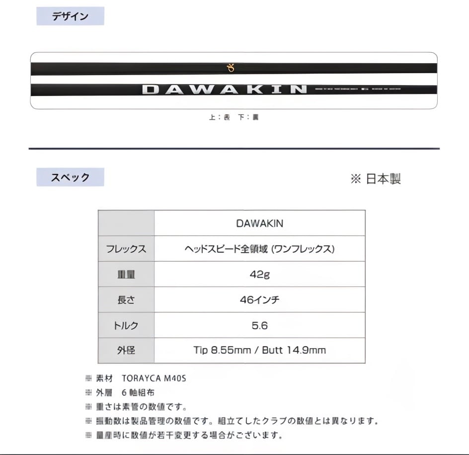 DAWAKIN IMPACT＋D キャロウェイヘッド対応スリーブ＆グリップ付き