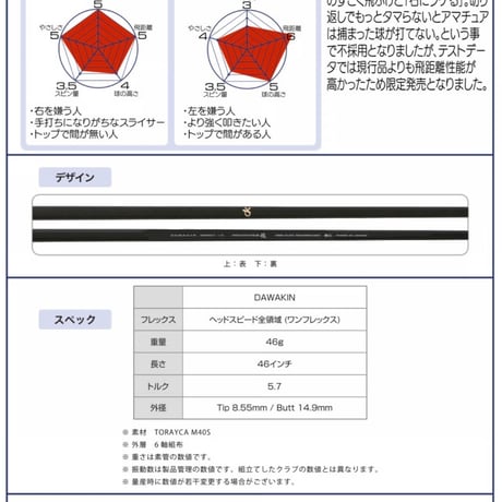 DAWAKIN IMPACT＋D PROTOTYPEIII 改 PINGヘッド対応スリーブ＆グリップ付（数量限定モデル）