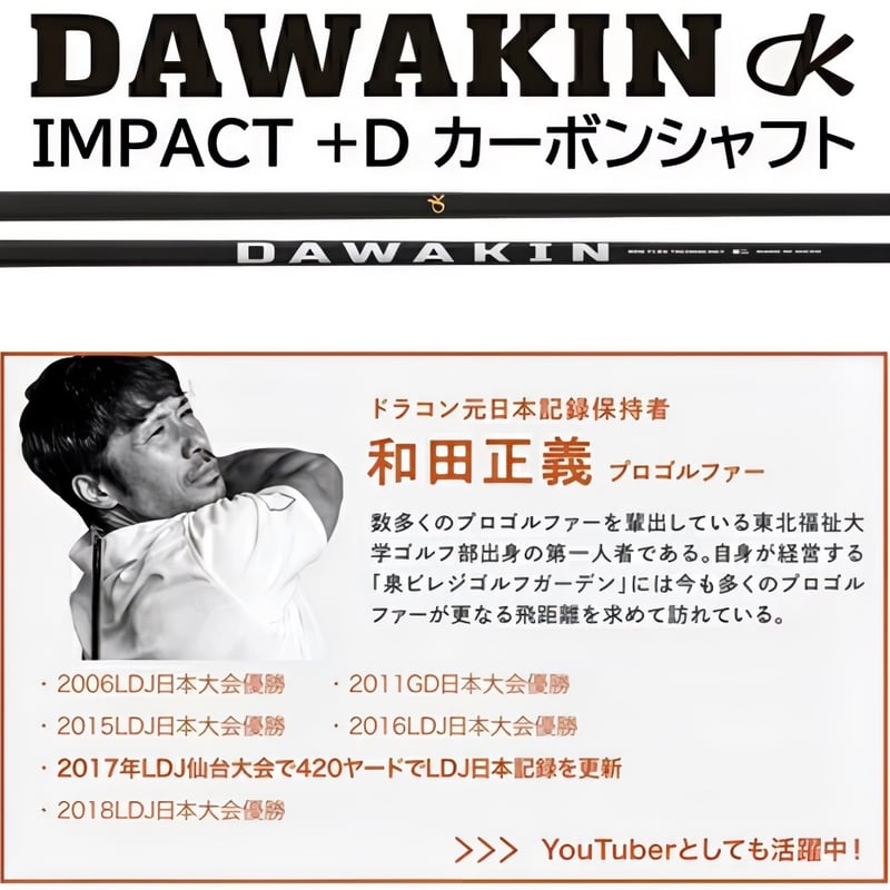 DAWAKIN IMPACT＋D Black Edition テーラーメイドヘッド対応