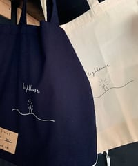 lighthouseロゴトートバッグ (ナチュラル／ネイビー)