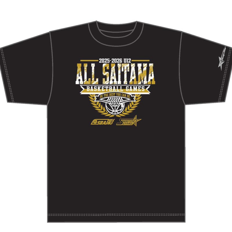 小笠原柳沢本山中田曽ケ端平瀬　U-22日本代表 サイン入り限定Tシャツ SAITAMA U12 OFFICIAL T-shirt BK | SAITAMA BASKE