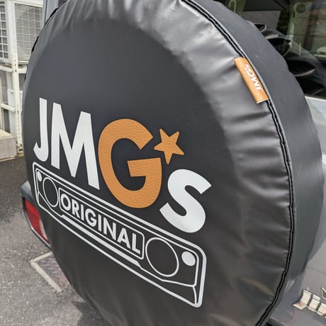 ジムニー用 スペアタイヤカバー JMG's ロゴ入り ブラック