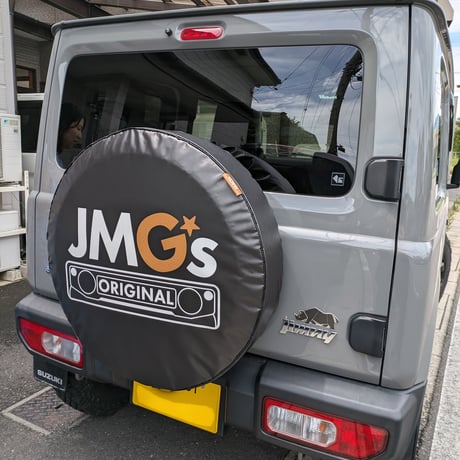 ジムニー用 スペアタイヤカバー JMG's ロゴ入り ブラック