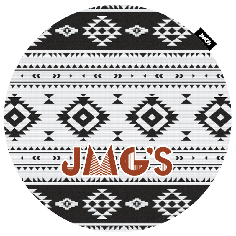 02 スペアタイヤカバー オルテガ柄 モノクロ | JMG's ORIGINAL