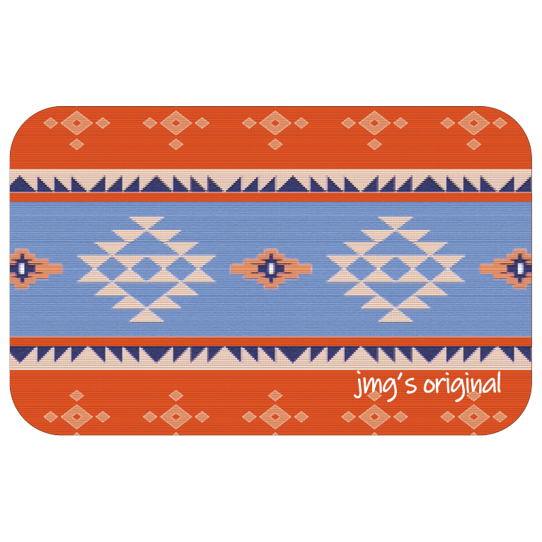 ドアガード マグネット(2枚セット) オルテガ柄 オレンジ | JMG's