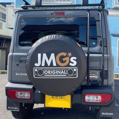 ジムニー用 スペアタイヤカバー JMG's ロゴ入り ブラック