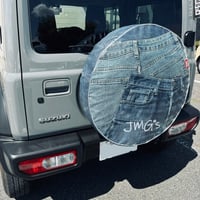 スペアタイヤカバー　デニム柄　ジーンズ
