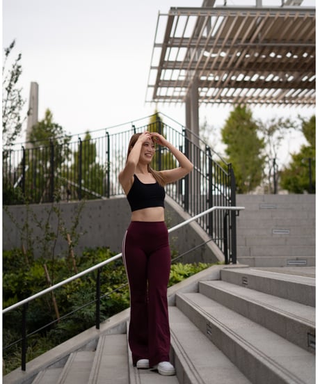 Deux lignes flare Leggings