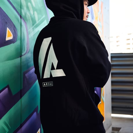 AREAL AR LOGO HOODIE (BLACK)