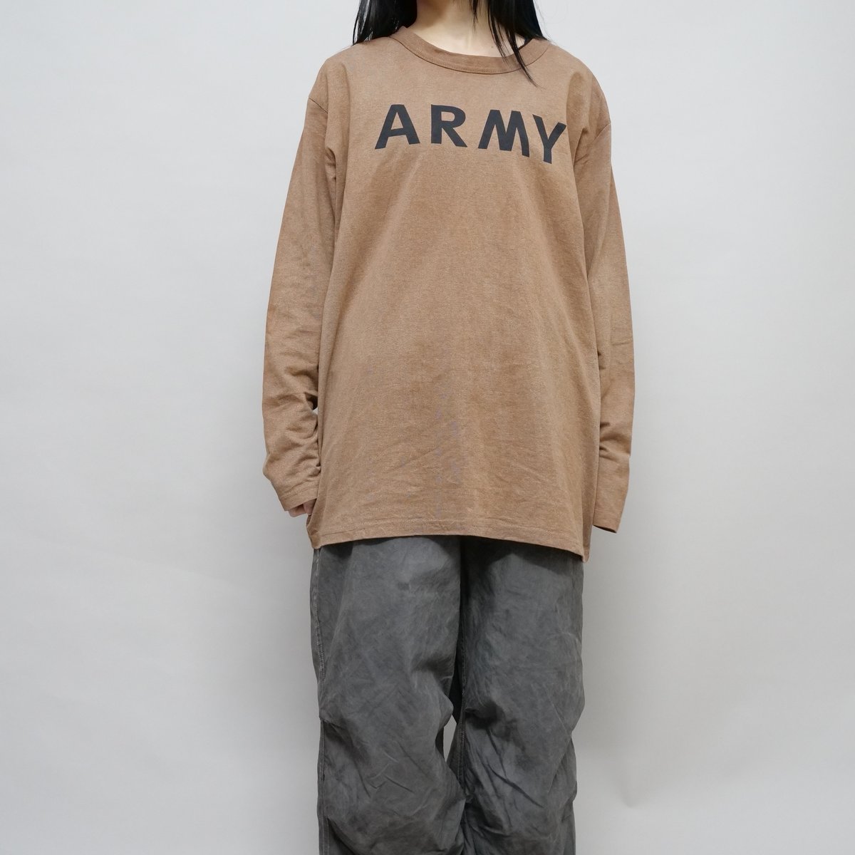 U.S.タイプ ARMY Tシャツ ロングスリーブ（柿渋染） | nichinichi 